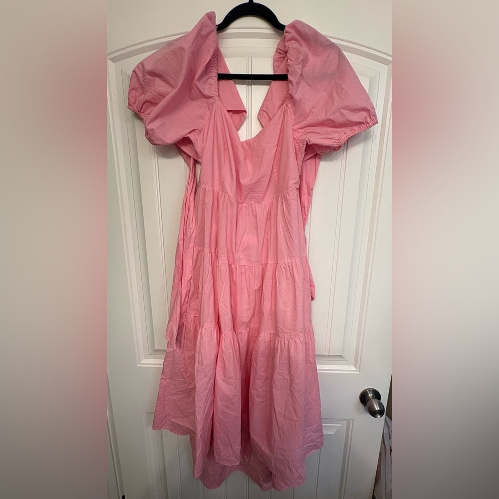 Mustard Seed Pink Puff Sleeve Dress